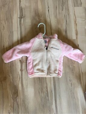 Columbia Pink and Cream Fleece Baby Jacket